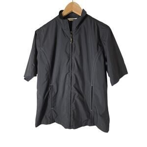 PING Black Sporty Active Golf Tennis Short Sleeve Lightweight Windbreaker SZ S